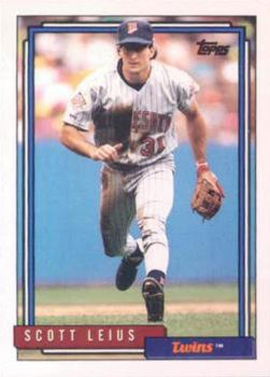 1992 Topps #74 Scott Leius VG Minnesota Twins 