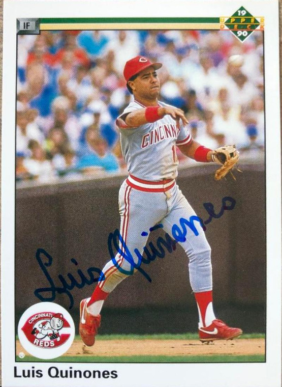 Luis Quinones Autographed 1990 Upper Deck #593