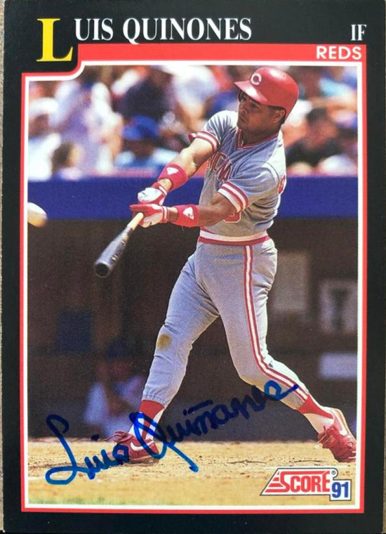 Luis Quinones Autographed 1991 Score #822