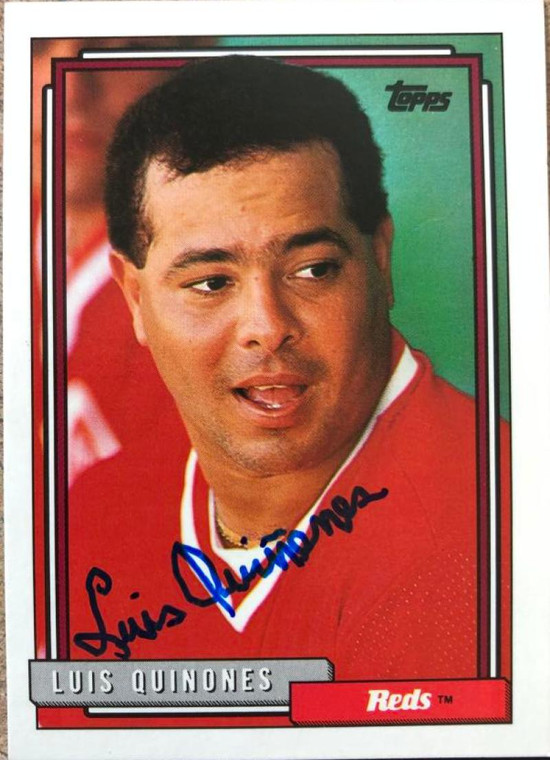Luis Quinones Autographed 1992 Topps #356