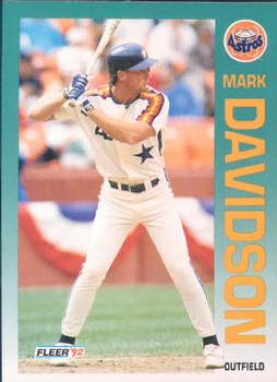 1992 Fleer #432 Mark Davidson VG Houston Astros 
