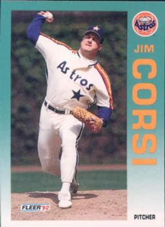 1992 Fleer #431 Jim Corsi VG Houston Astros 