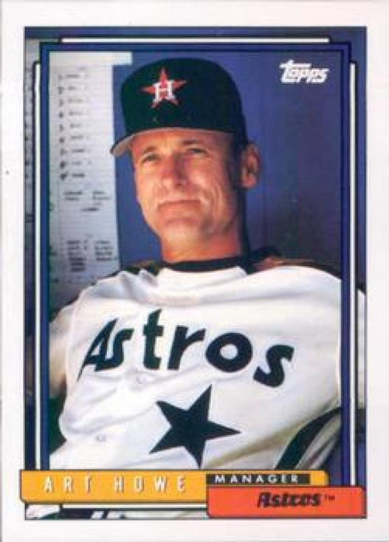 1992 Topps #729 Art Howe MG VG Houston Astros 