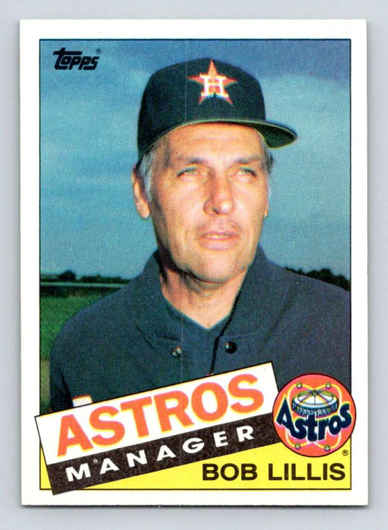 1985 Topps #186 Bob Lillis MG VG Houston Astros 