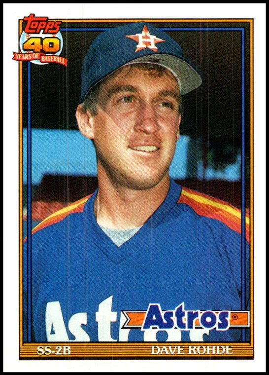 1991 Topps #531 Dave Rohde VG Houston Astros 