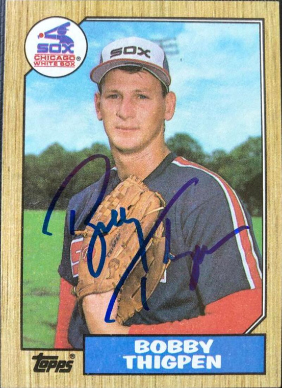 Bobby Thigpen Autographed 1987 Topps #61