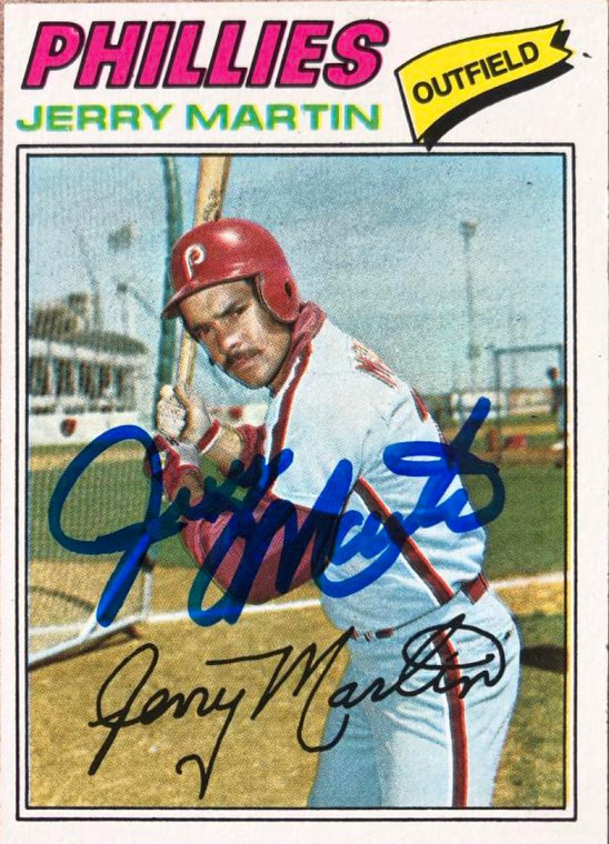 Jerry Martin Autographed 1977 Topps #596 Rookie Card 