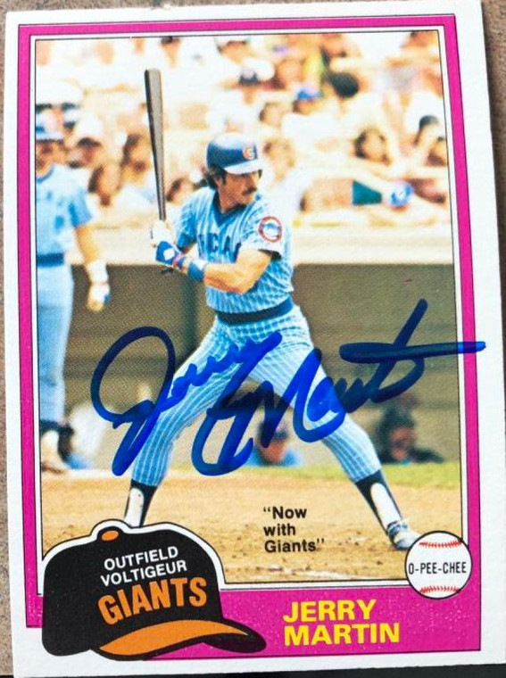 Jerry Martin Autographed 1981 O-Pee-Chee #103