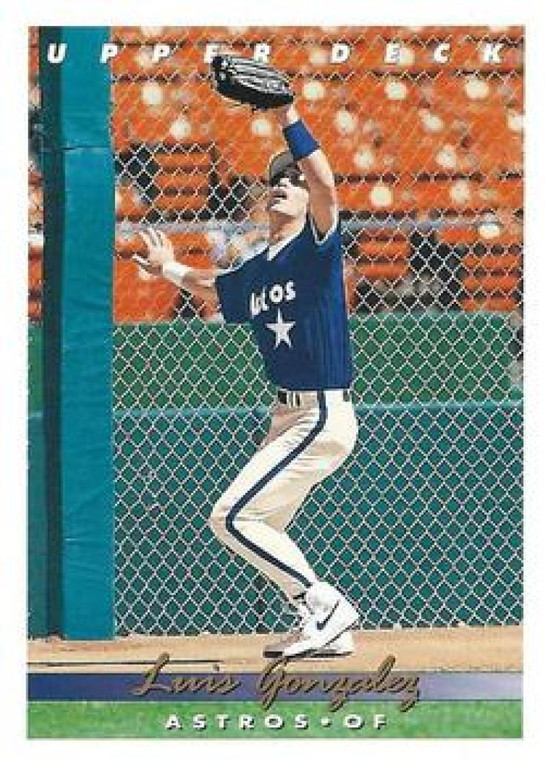 1993 Upper Deck #572 Luis Gonzalez VG Houston Astros 