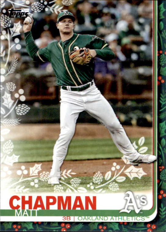 2019 Topps Holiday #HW57 Matt Chapman NM-MT  Oakland Athletics 