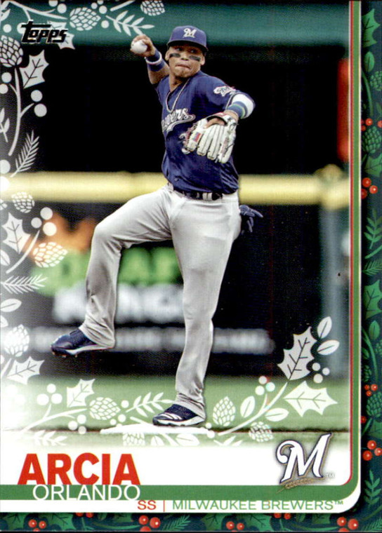 2019 Topps Holiday #HW61 Orlando Arcia NM-MT  Milwaukee Brewers 