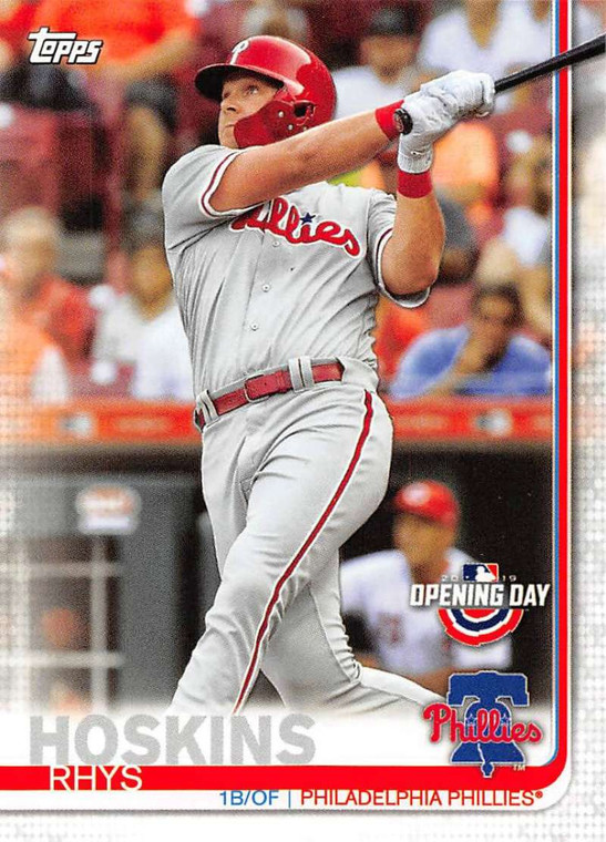 SOLD 78530 2019 Topps Opening Day #107 Rhys Hoskins NM-MT Philadelphia Phillies 