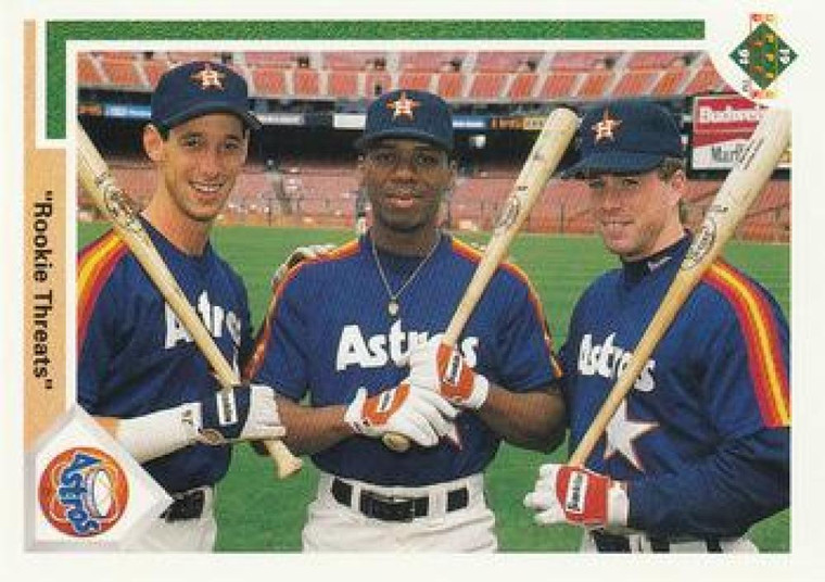 1991 Upper Deck #702 Luis Gonzalez/Karl Rhodes/Jeff Bagwell Rookie Threats VG Houston Astros 