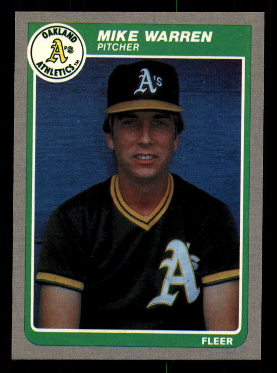 1985 Fleer #435 Mike Warren VG Oakland Athletics 
