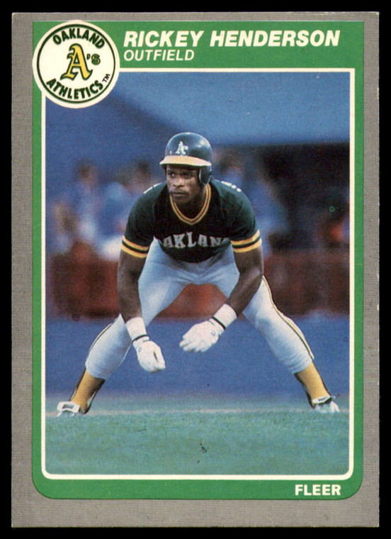 1985 Fleer #425 Rickey Henderson VG Oakland Athletics 