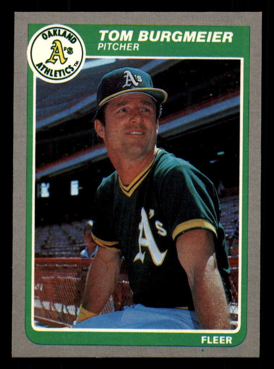 1985 Fleer #417 Tom Burgmeier VG Oakland Athletics 