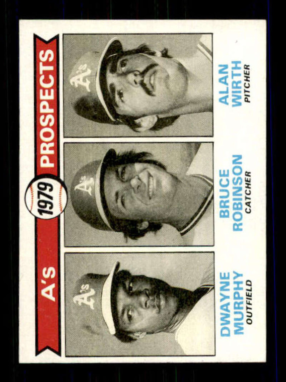 1979 Topps #711 Dwayne Murphy/Bruce Robinson/Alan Wirth A's Prospects VG RC Rookie Oakland Athletics 