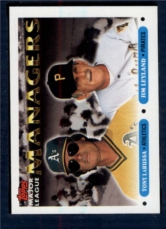 1993 Topps #511 Tony LaRussa/Jim Leyland MG VG Oakland Athletics/Pittsburgh Pirates 
