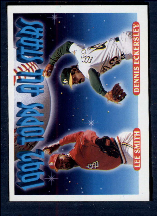 1993 Topps #411 Lee Smith/Dennis Eckersley AS VG St. Louis Cardinals/Oakland Athletics 