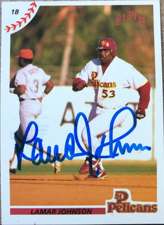 Lamar Johnson Autographed 1990 Elite Senior League #7