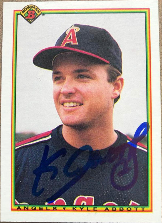 Kyle Abbott Autographed 1990 Bowman #287