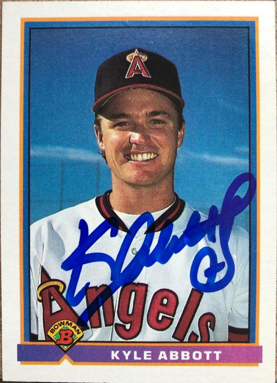 Kyle Abbott Autographed 1991 Bowman #187