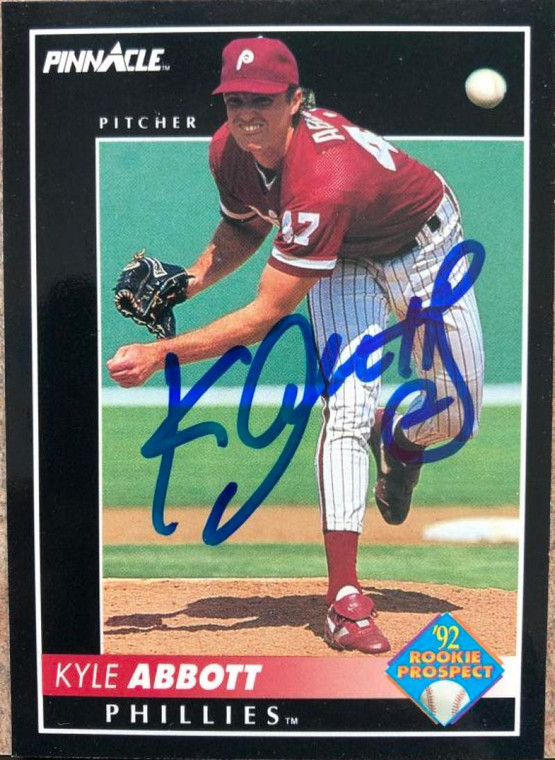 Kyle Abbott Autographed 1992 Pinnacle #423