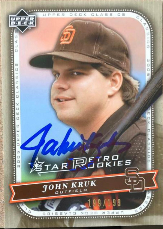 John Kruk Autographed 2005 Upper Deck Classics #117 SN 199/199