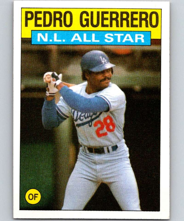 1986 Topps #706 Pedro Guerrero AS VG Los Angeles Dodgers 