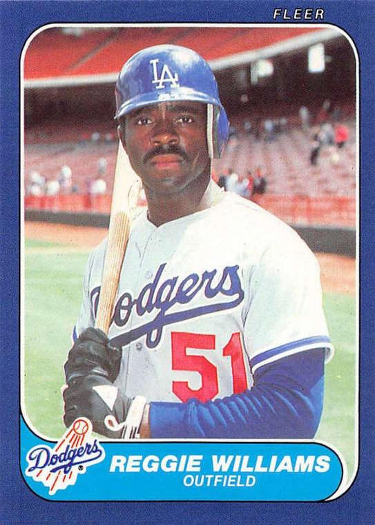 1986 Fleer Update #U-128 Reggie Williams VG RC Rookie Los Angeles Dodgers 