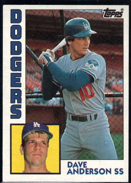 1984 Topps #376 Dave Anderson VG RC Rookie Los Angeles Dodgers 