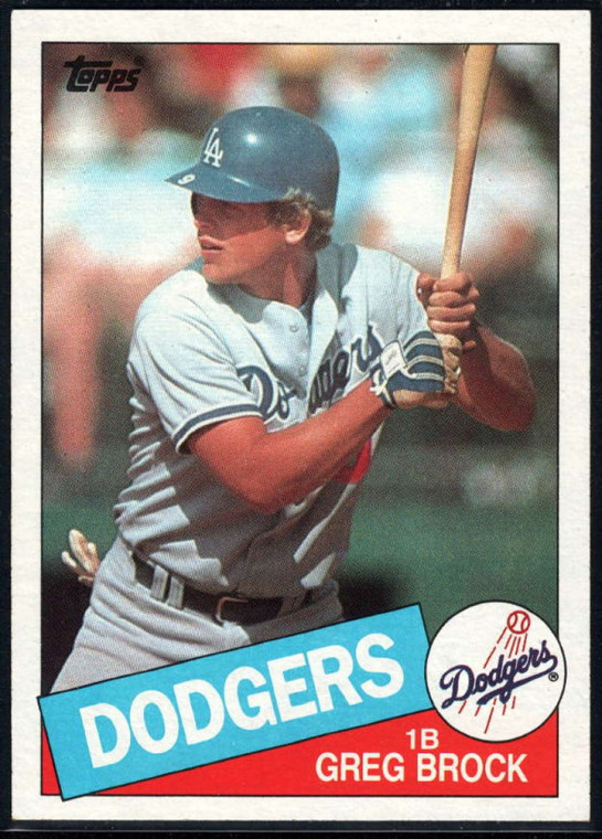 1985 Topps #753 Greg Brock VG Los Angeles Dodgers 