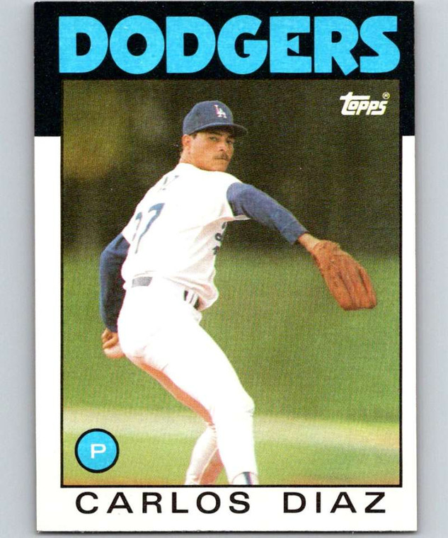 1986 Topps #343 Carlos Diaz VG Los Angeles Dodgers 