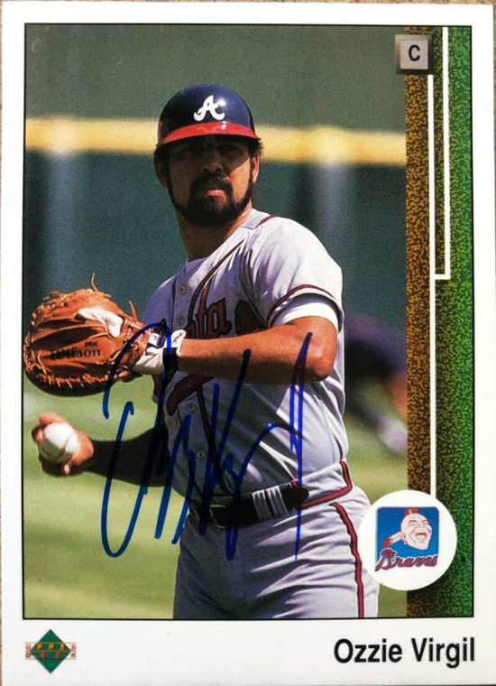 Ozzie Virgil Autographed 1989 Upper Deck #104 Atlanta Braves Card
