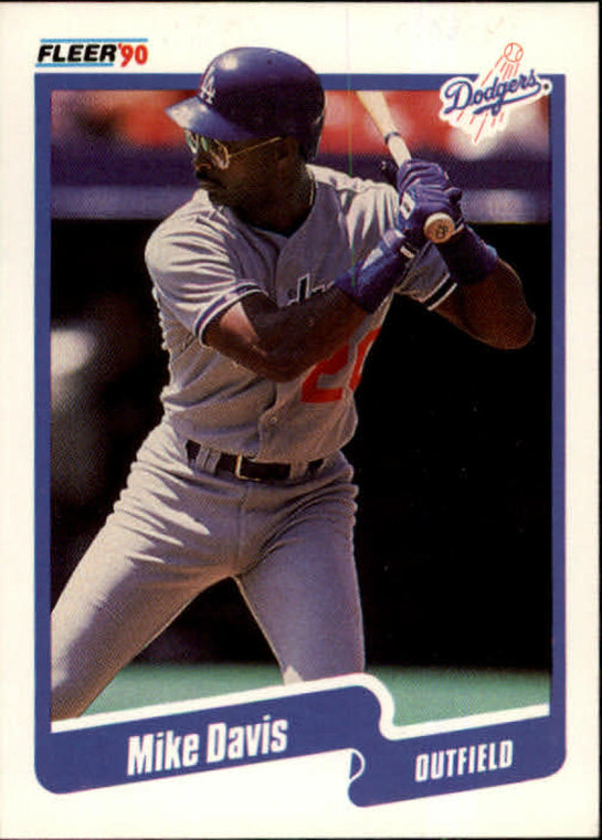 1990 Fleer #391 Mike Davis VG Los Angeles Dodgers 