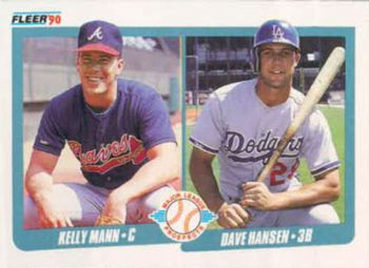 1990 Fleer #642 Kelly Mann/Dave Hansen VG RC Rookie Atlanta Braves/Los Angeles Dodgers 