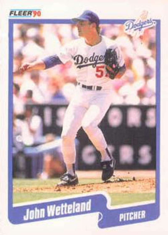 1990 Fleer #411 John Wetteland VG Los Angeles Dodgers 