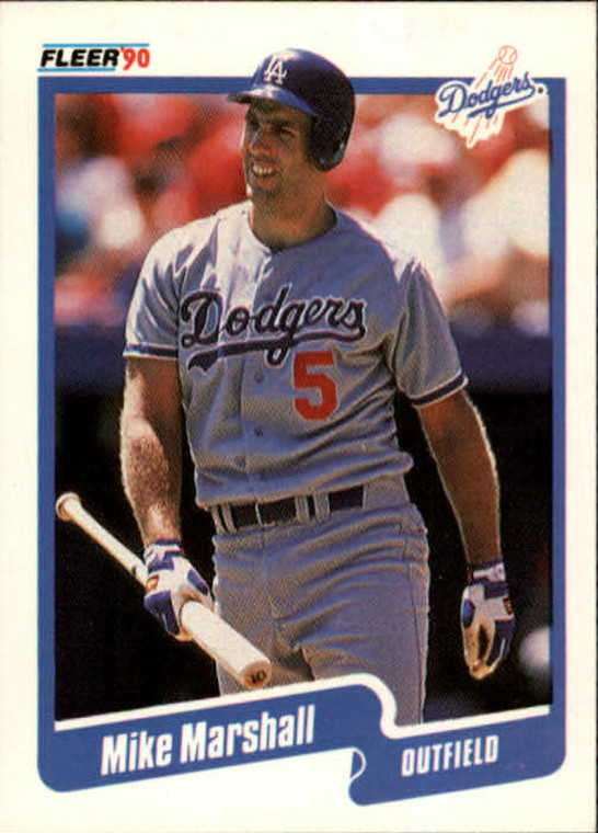 1990 Fleer #401 Mike Marshall VG Los Angeles Dodgers 
