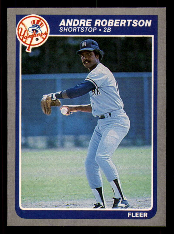 1985 Fleer #144 Andre Robertson VG New York Yankees 