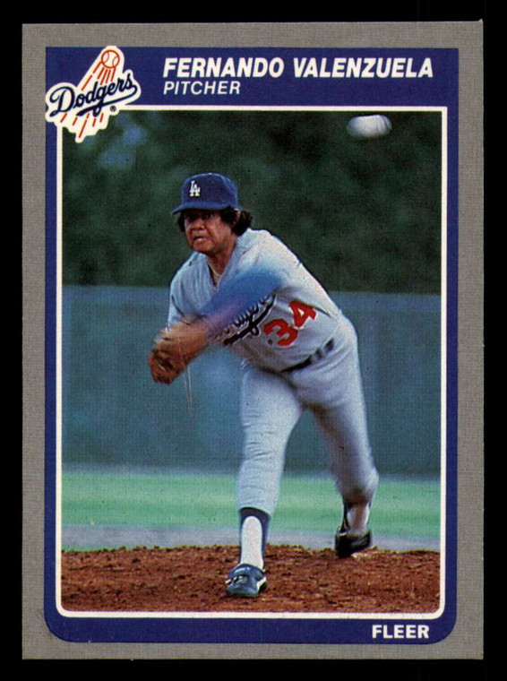 1985 Fleer #387 Fernando Valenzuela VG Los Angeles Dodgers 