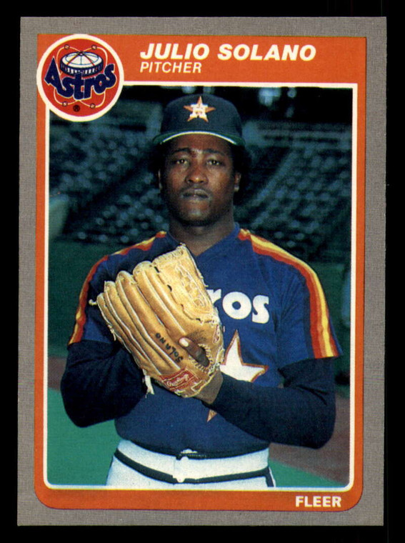 1985 Fleer #363 Julio Solano VG Houston Astros 