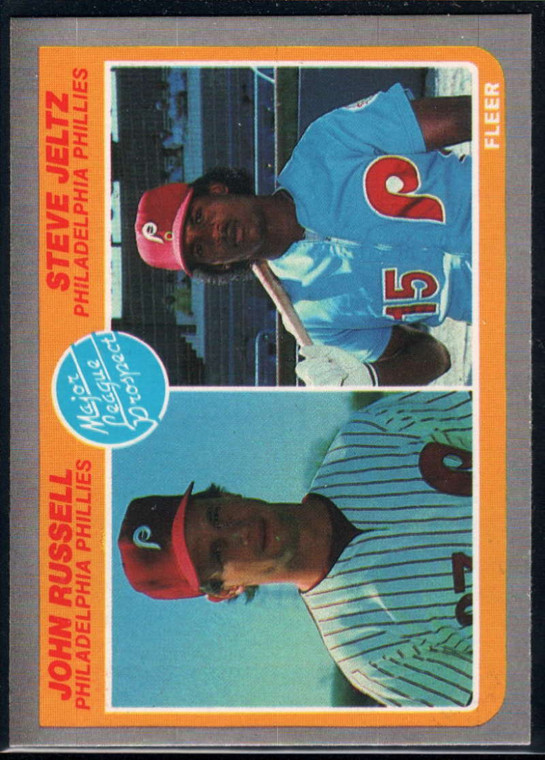 SOLD 25627 1985 Fleer #653 John Russell/Steve Jeltz Prospects VG RC Rookie Philadelphia Phillies 