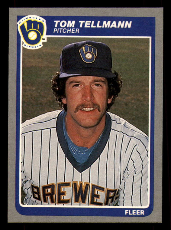 1985 Fleer #599 Tom Tellmann VG Milwaukee Brewers 