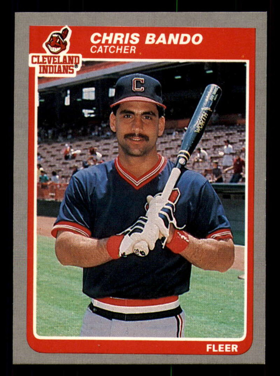 1985 Fleer #438 Chris Bando VG Cleveland Indians 