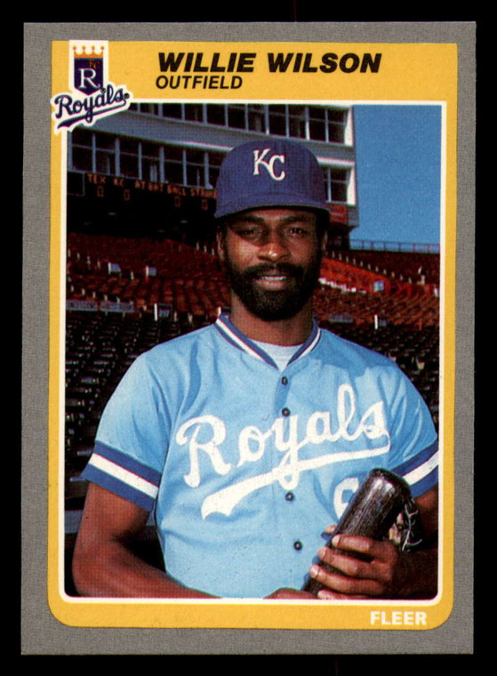 1985 Fleer #218 Willie Wilson VG Kansas City Royals 