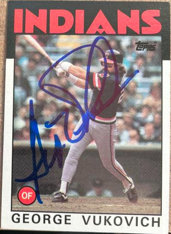 SOLD 2122 George Vukovich Autographed 1986 Topps #483