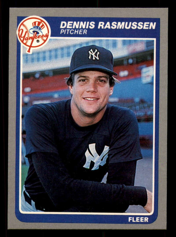 1985 Fleer #141 Dennis Rasmussen VG New York Yankees 