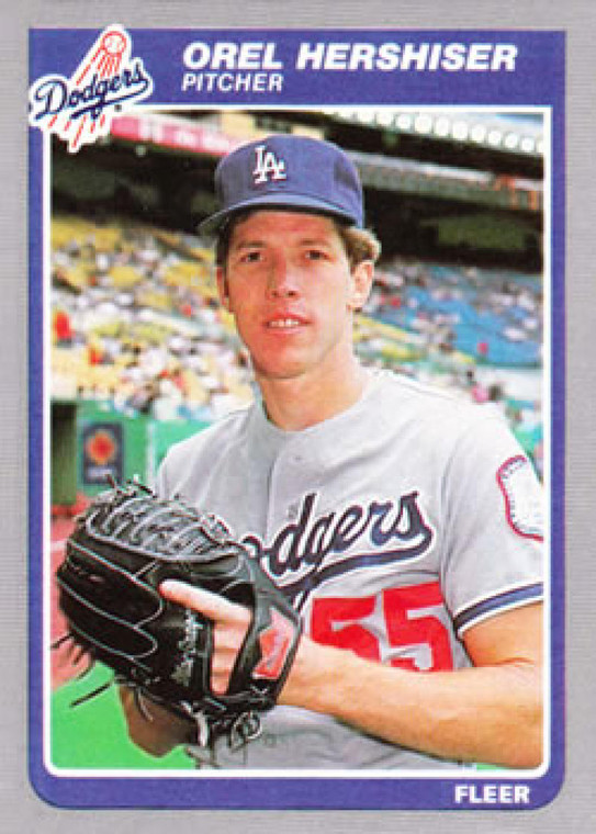 1985 Fleer #371 Orel Hershiser VG RC Rookie Los Angeles Dodgers 