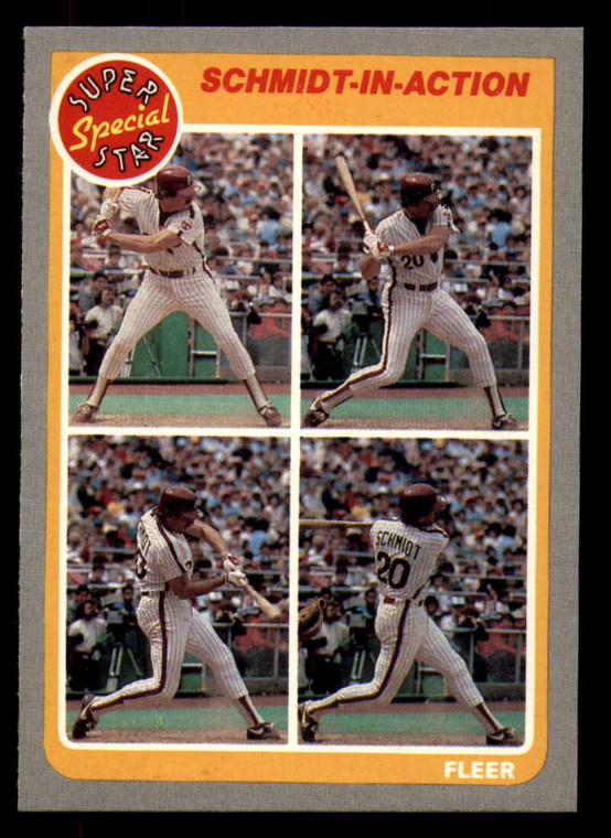 1985 Fleer #627 Mike Schmidt IA VG Philadelphia Phillies 