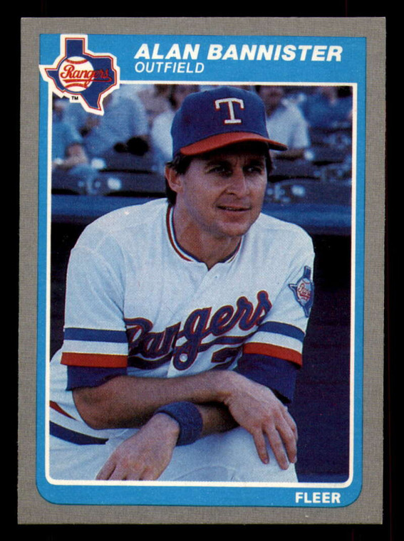 1985 Fleer #555 Alan Bannister VG Texas Rangers 